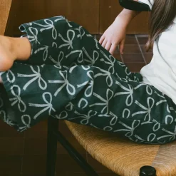 Bows Pants in Blue Denim by Tinycottons