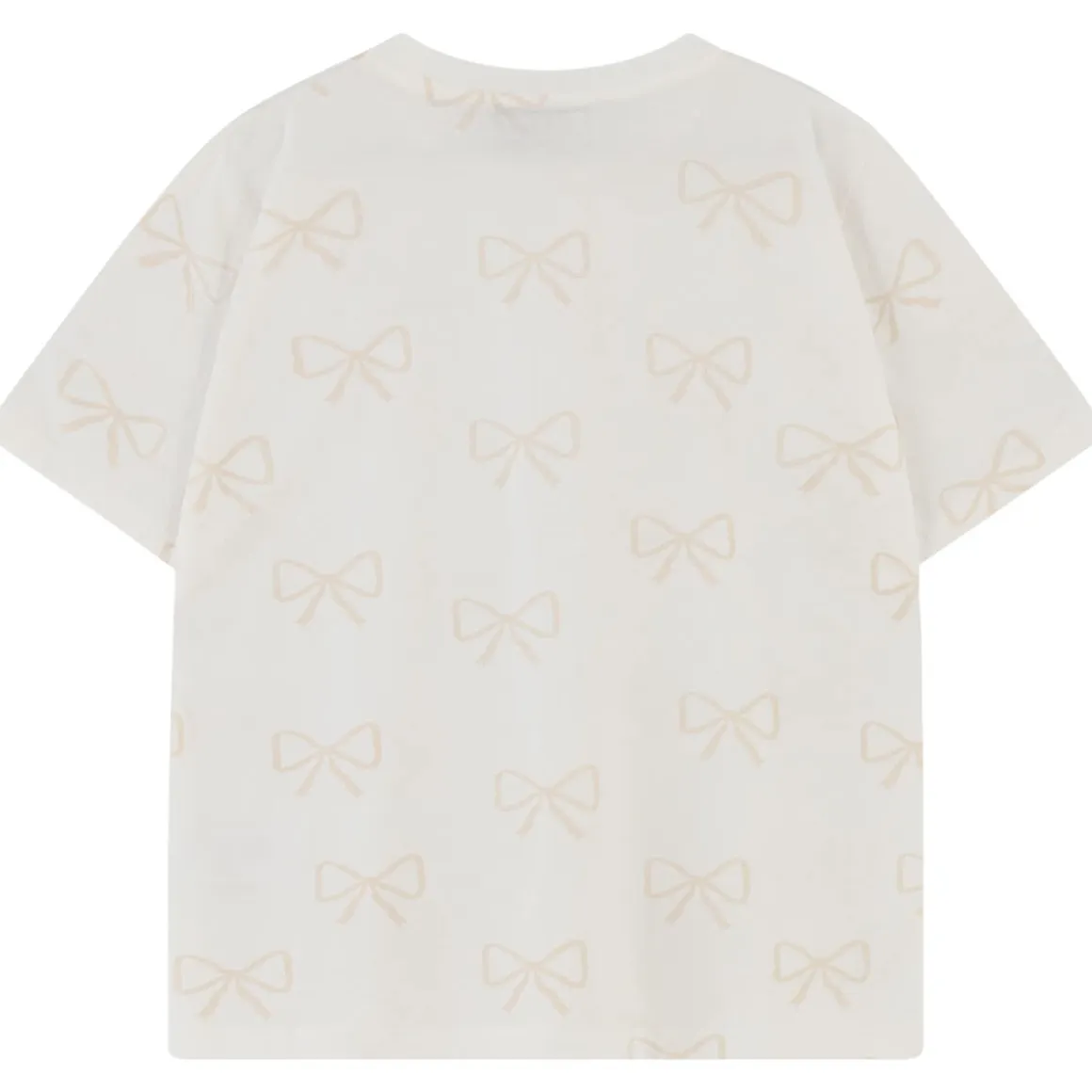 Bows Tee in Off White by The Tiny Big Sister