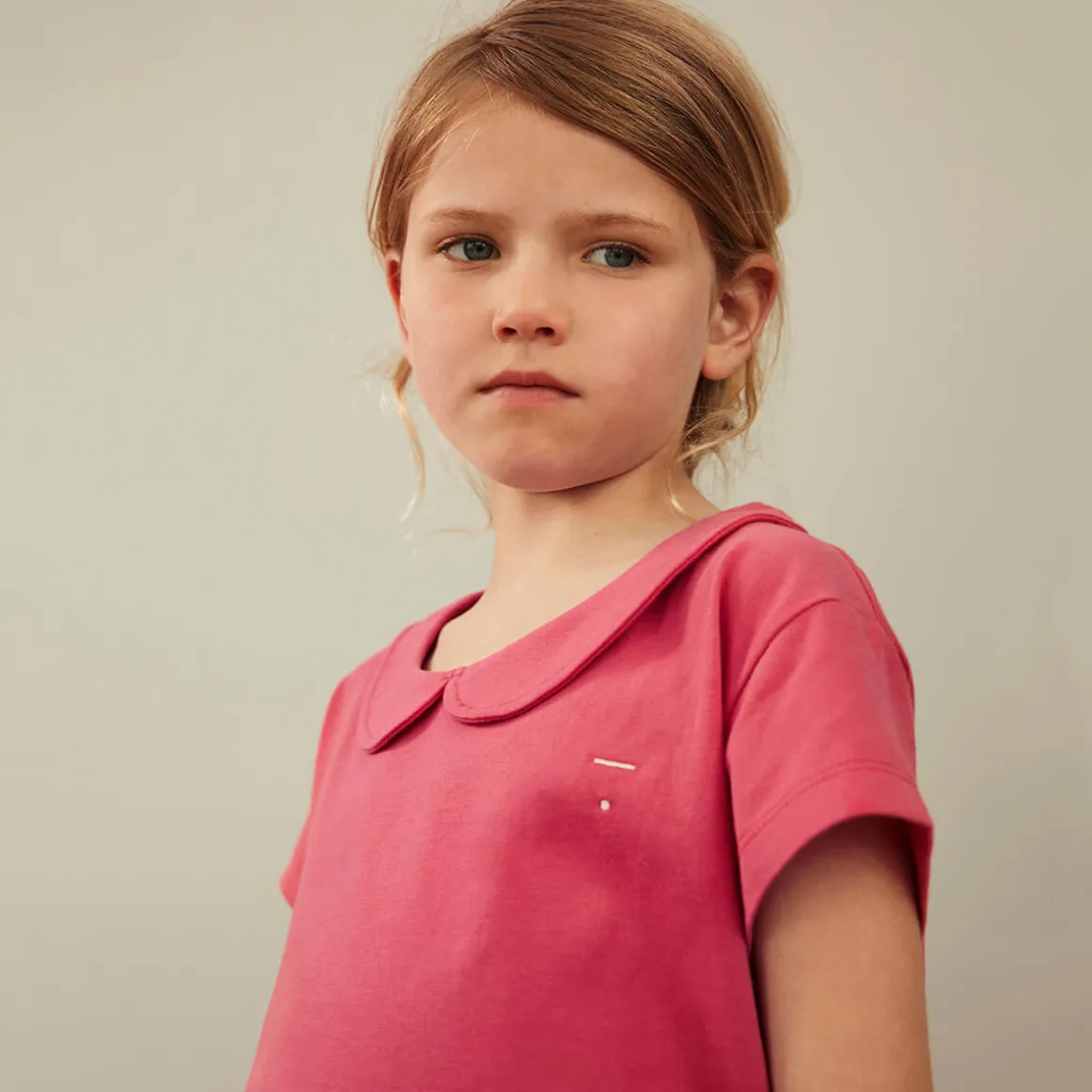 Boxy Collar Top in Cherry by Gray Label