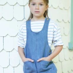 Boxy Tee in Stripe / Sky by Soor Ploom
