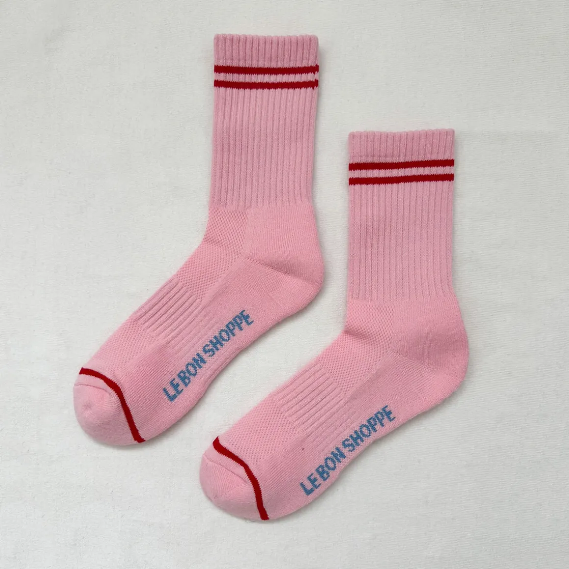 Boyfriend Adult Socks in Amour Pink by Le Bon Shoppe
