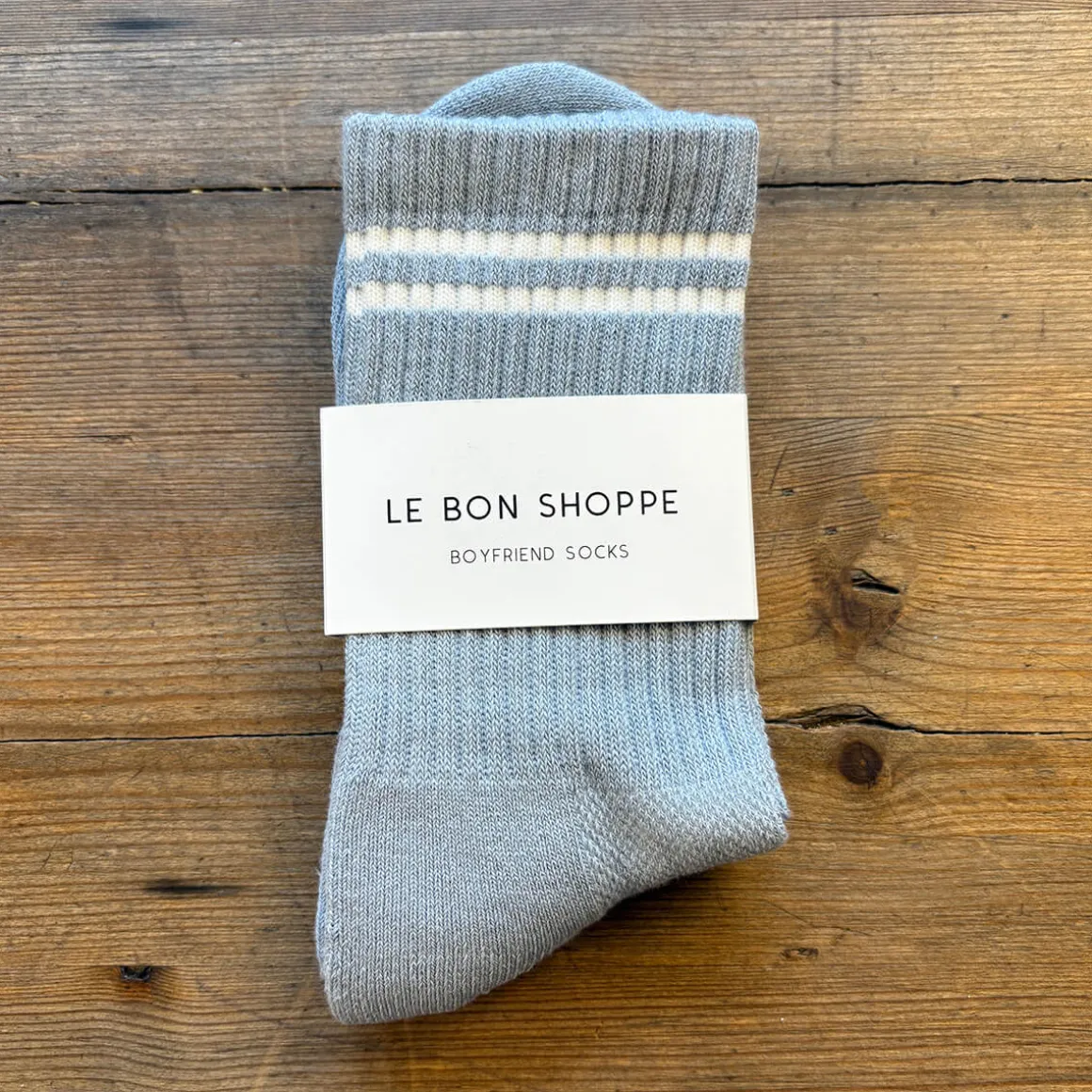 Boyfriend Adult Socks in Blue Grey by Le Bon Shoppe