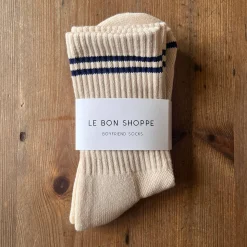 Boyfriend Adult Socks in Cashew by Le Bon Shoppe