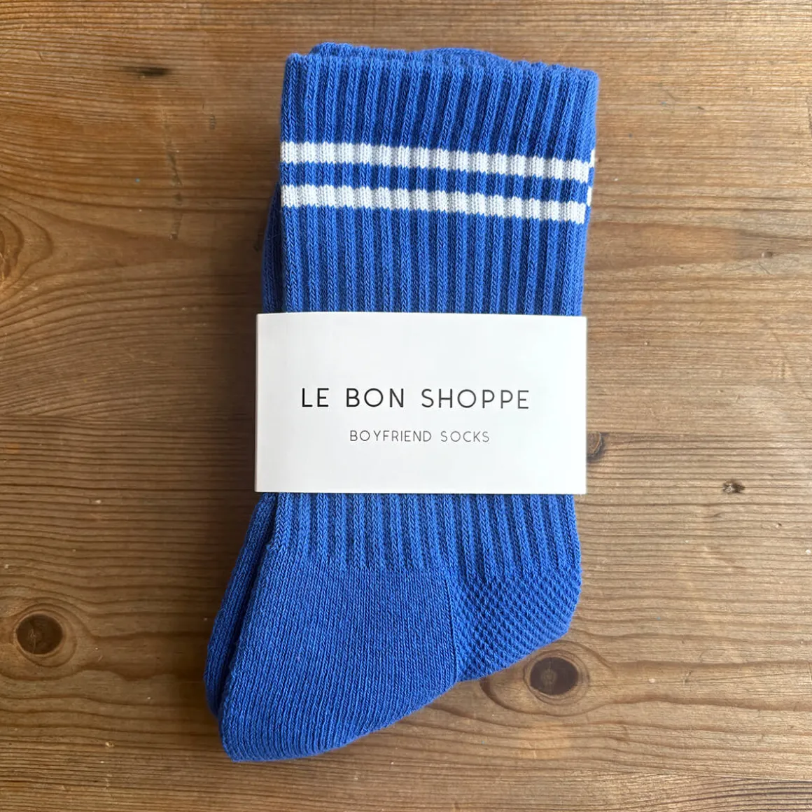 Boyfriend Adult Socks in Cobalt by Le Bon Shoppe