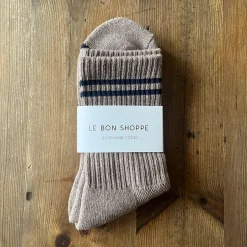 Boyfriend Adult Socks in Cocoa by Le Bon Shoppe