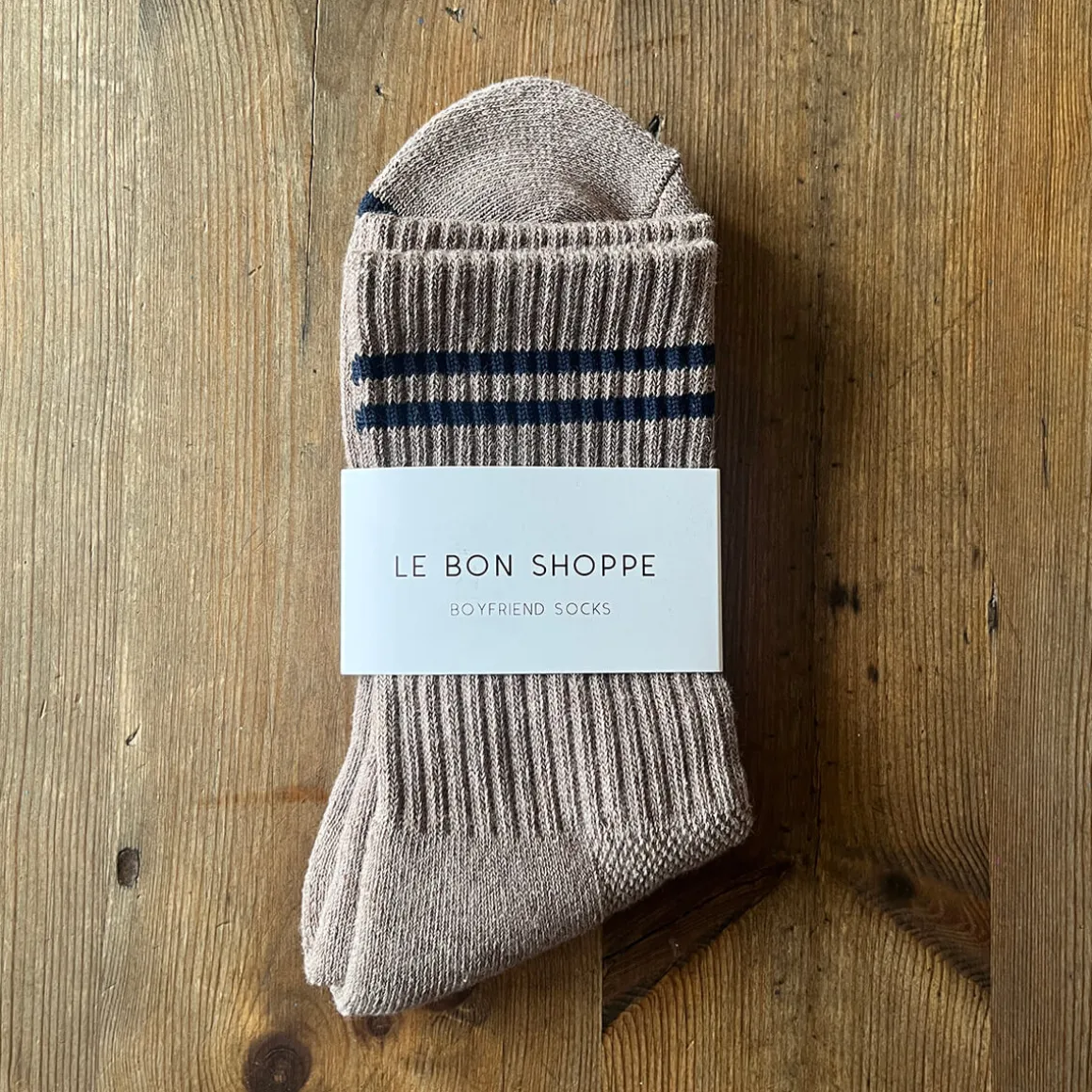 Boyfriend Adult Socks in Cocoa by Le Bon Shoppe
