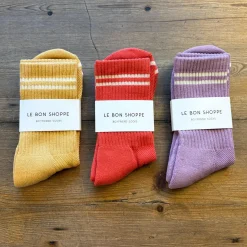Boyfriend Adult Socks in Coral by Le Bon Shoppe