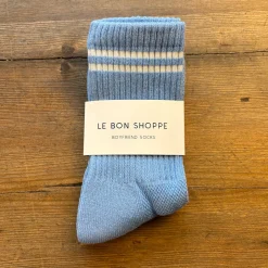 Boyfriend Adult Socks in French Blue by Le Bon Shoppe