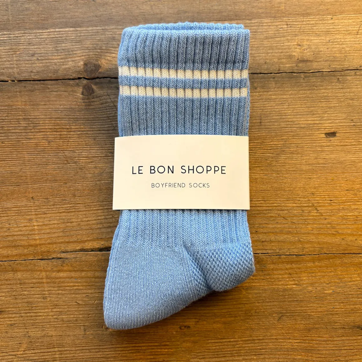 Boyfriend Adult Socks in French Blue by Le Bon Shoppe