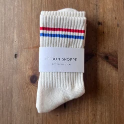 Boyfriend Adult Socks in Milk by Le Bon Shoppe