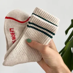 Boyfriend Adult Socks in Oatmeal by Le Bon Shoppe