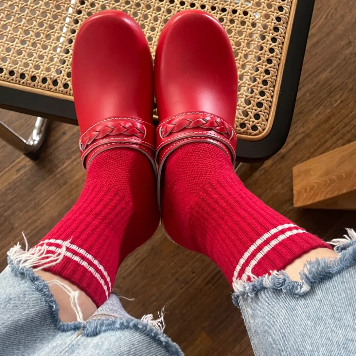Boyfriend Adult Socks in Red by Le Bon Shoppe