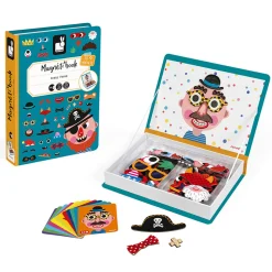 Boy's Crazy Faces Magneti Book by Janod