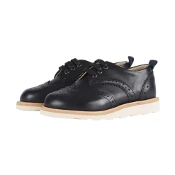 Brando Brogue Shoe in Black Leather by Young Soles - Last Ones In Stock - EUR 26-29