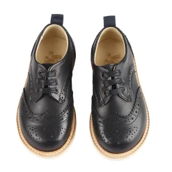 Brando Brogue Shoe in Black Leather by Young Soles - Last Ones In Stock - EUR 26-29