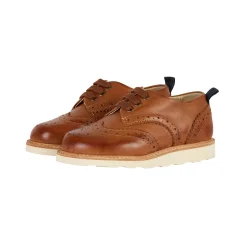 Brando Brogue Shoe in Burnished Tan Leather by Young Soles - Last Ones In Stock - EUR 31-34