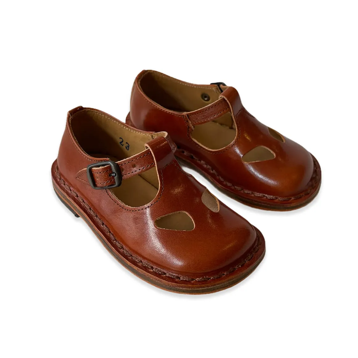 Bruno Cut Out Sandals in Vachetta Lux Cuoio by PèPè