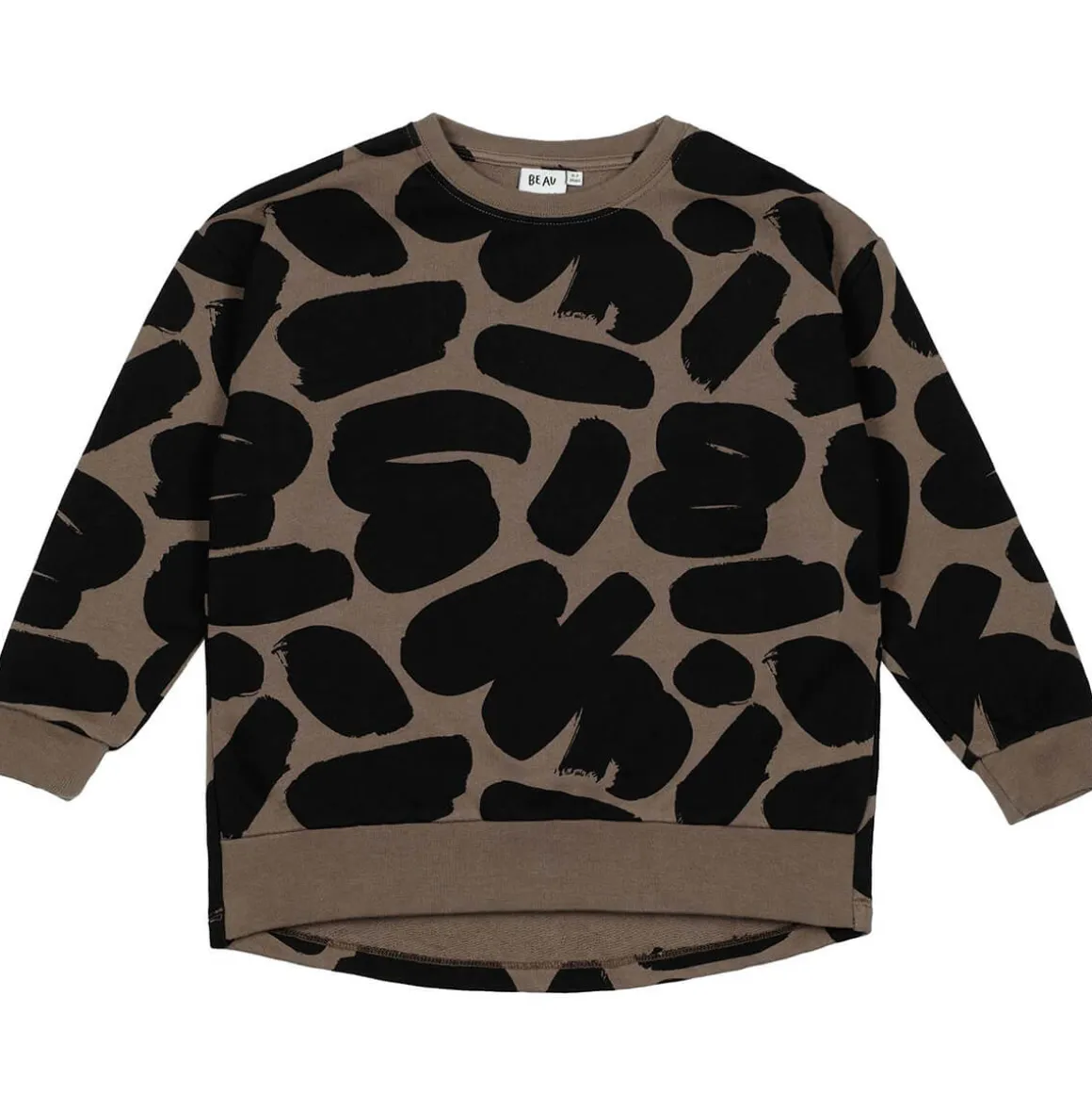 Brushstrokes Relaxed Fit Sweatshirt in Brown by Beau Loves - Last One In Stock - 4-5 Years