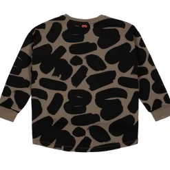 Brushstrokes Relaxed Fit Sweatshirt in Brown by Beau Loves - Last One In Stock - 4-5 Years