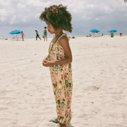 Bucket Overall in Flamingo Collection by Misha & Puff - Last Ones In Stock - 5-6 Years