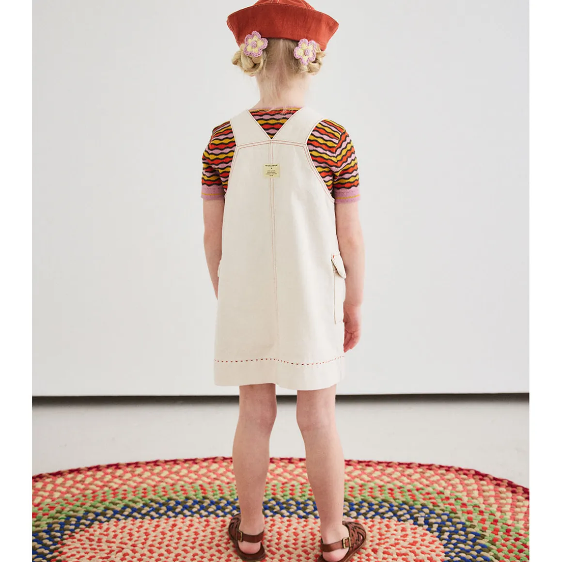 Buckle Jumper Dress in Gesso by Misha & Puff
