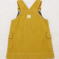 Buckle Jumper Dress in Ochre Denim by Misha & Puff - Last Ones In Stock - 6-8 Years