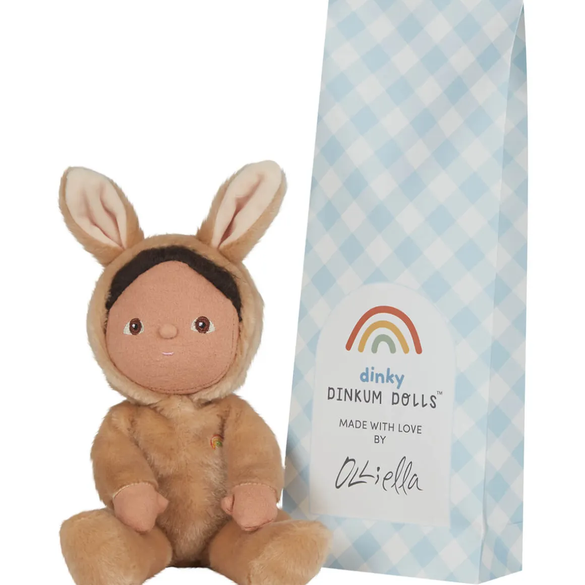 Bucky Bunny Dinky Dinkum Fluffle Family Doll in Latte by Olli Ella