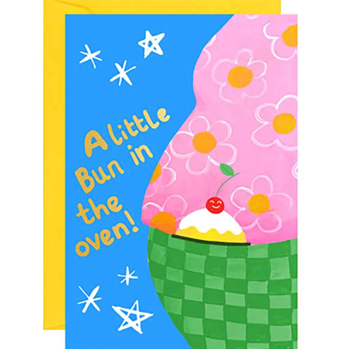 Bun In The Oven Greetings Card by Ickaprint