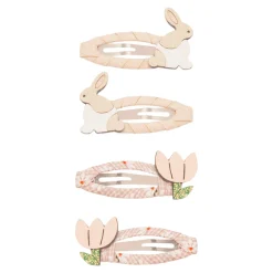 Bunny & Flower Clic Clac Hair Clips by Mimi & Lula