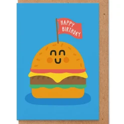 Burger Greetings Card by Studio Boketto