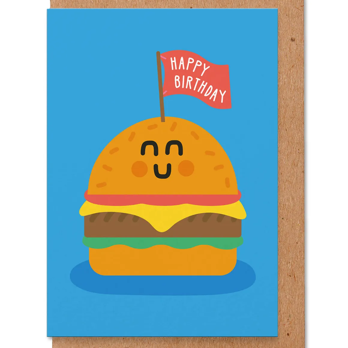 Burger Greetings Card by Studio Boketto