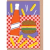 Burgers and Fries Greetings Card by Evermade
