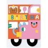 Bus Fold Out Birthday Greetings Card by Susie Hammer for Wrap