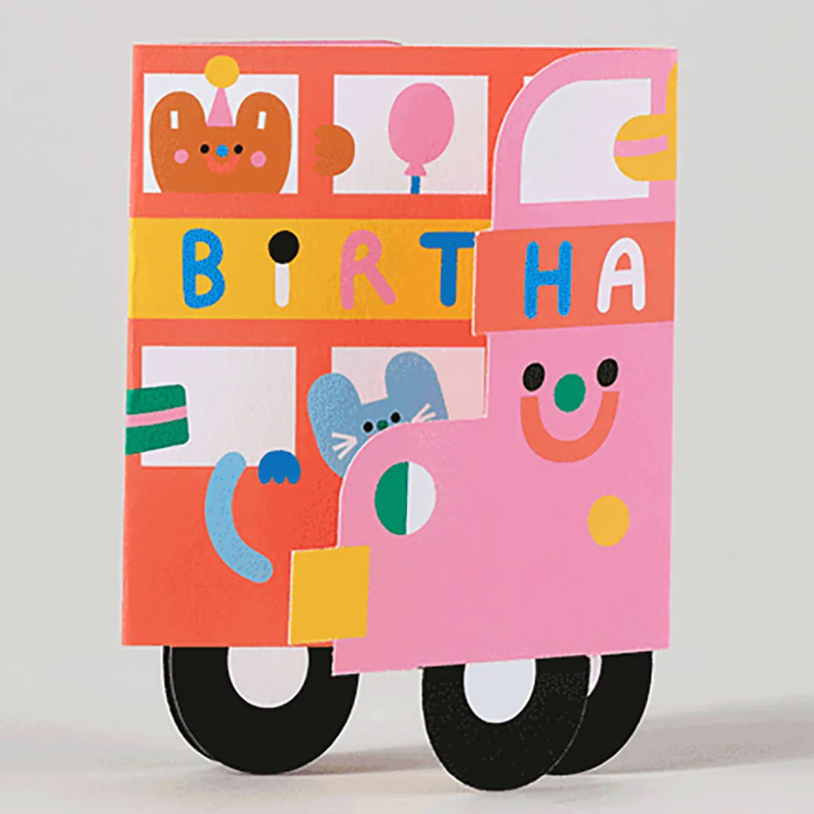 Bus Fold Out Birthday Greetings Card by Susie Hammer for Wrap