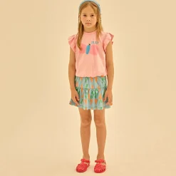 Butterfly Ruffled T-Shirt in Pink by Jelly Mallow