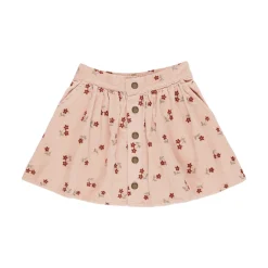 Button Front Mini Skirt in Blossom Embroidery by Rylee & Cru - Last One In Stock - 2-3 Years
