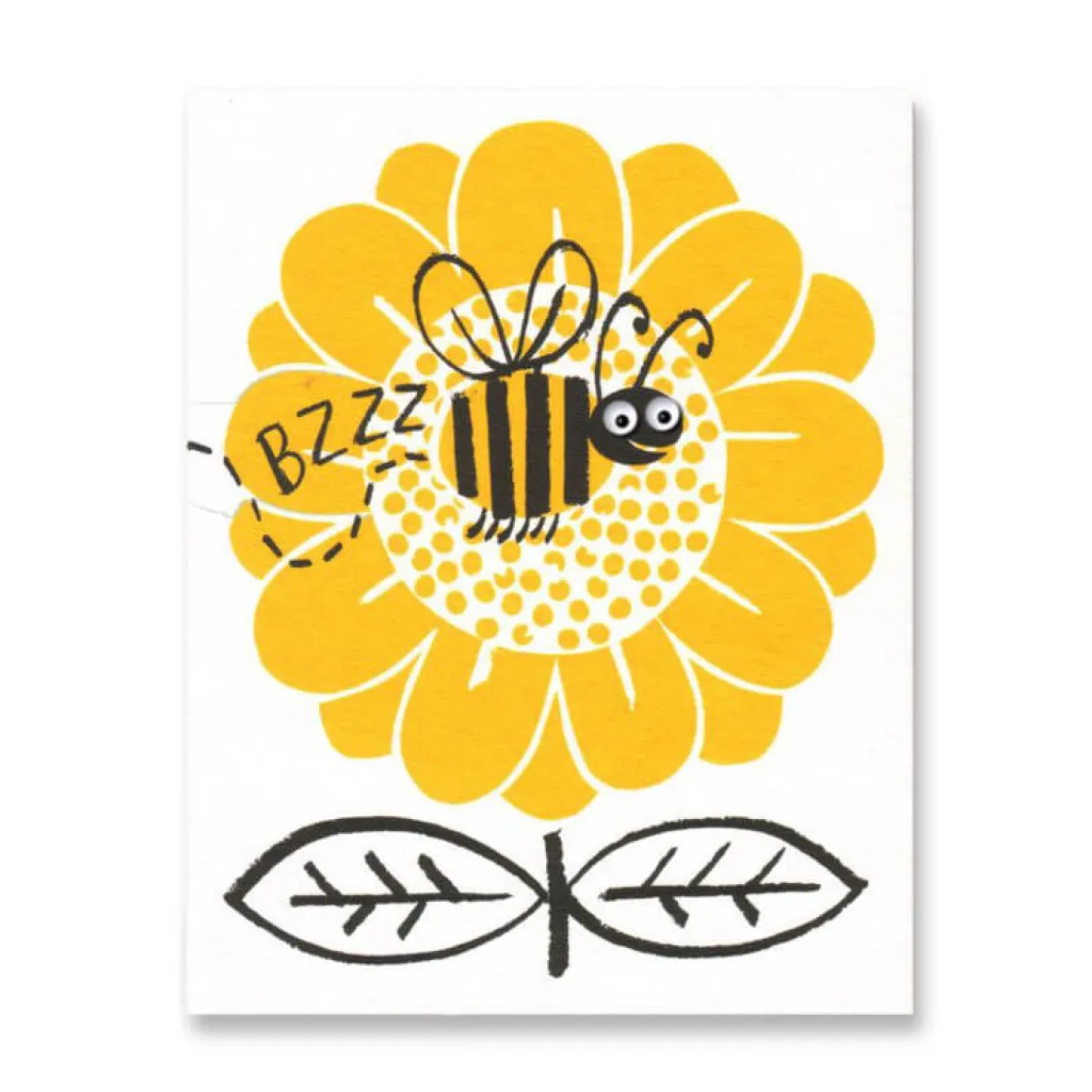 Buzzing Bee Mini Greetings Card by Lisa Jones Studio