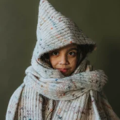 Bwelog Hooded Scarf in Jewel Speckle by Mabli