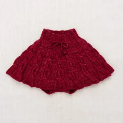 Cable Skating Skirt in Berry by Misha & Puff