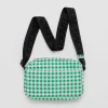 Camera Crossbody Bag in Green Gingham by Baggu