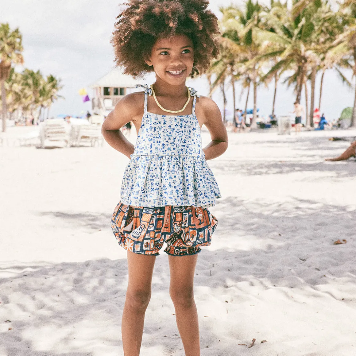 Camilla Tank in Marzipan Country Walk by Misha & Puff - Last Ones In Stock - 4-6 Years