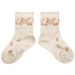 Camélia Jacquard Flower Ankle Socks in Doux Agneaux by Collegien