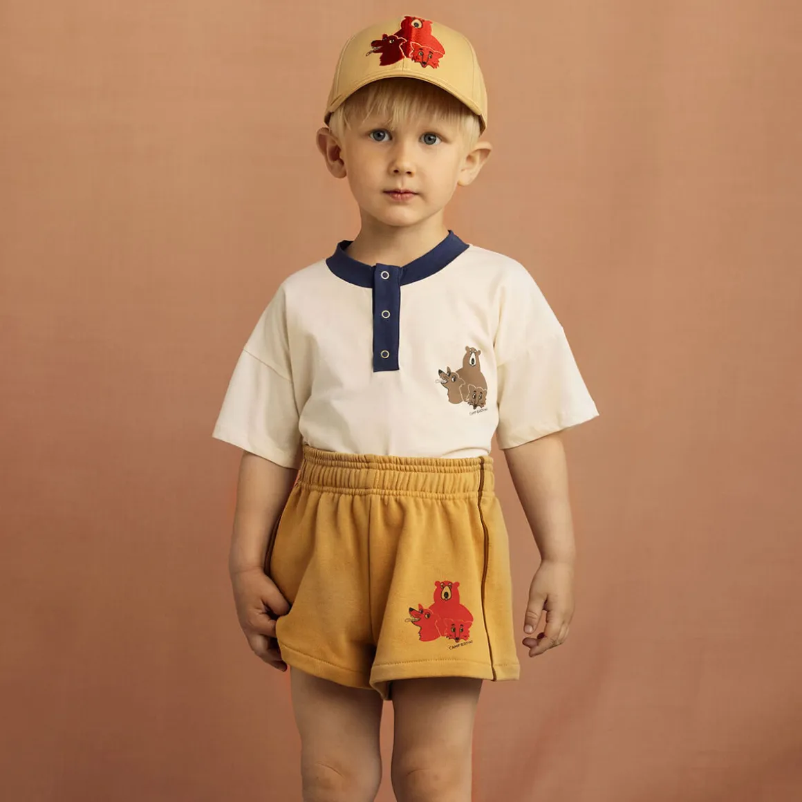 Camp Rodini Grandpa Tee in Off White by Mini Rodini