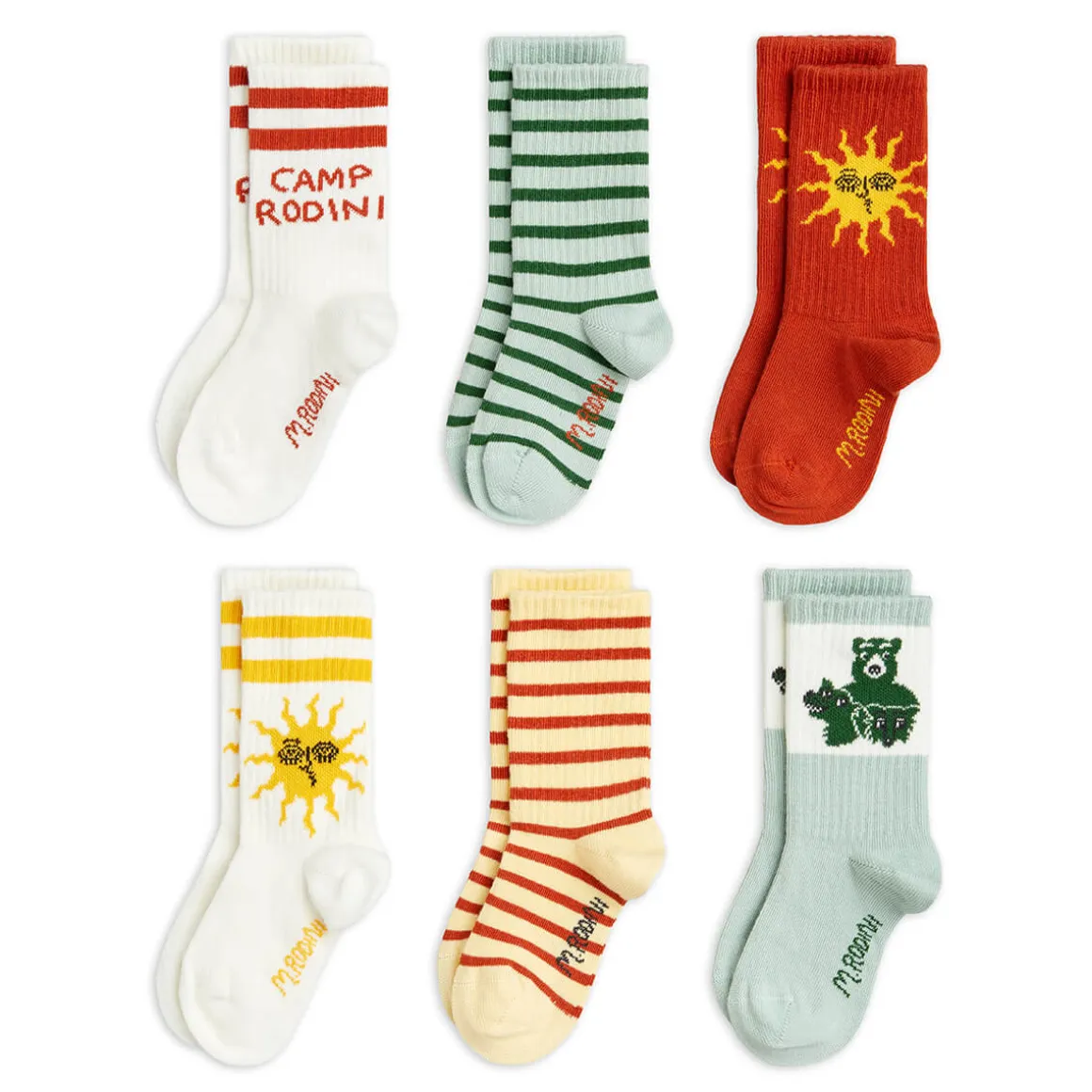 Camp Rodini Socks (6 Pack) by Mini Rodini