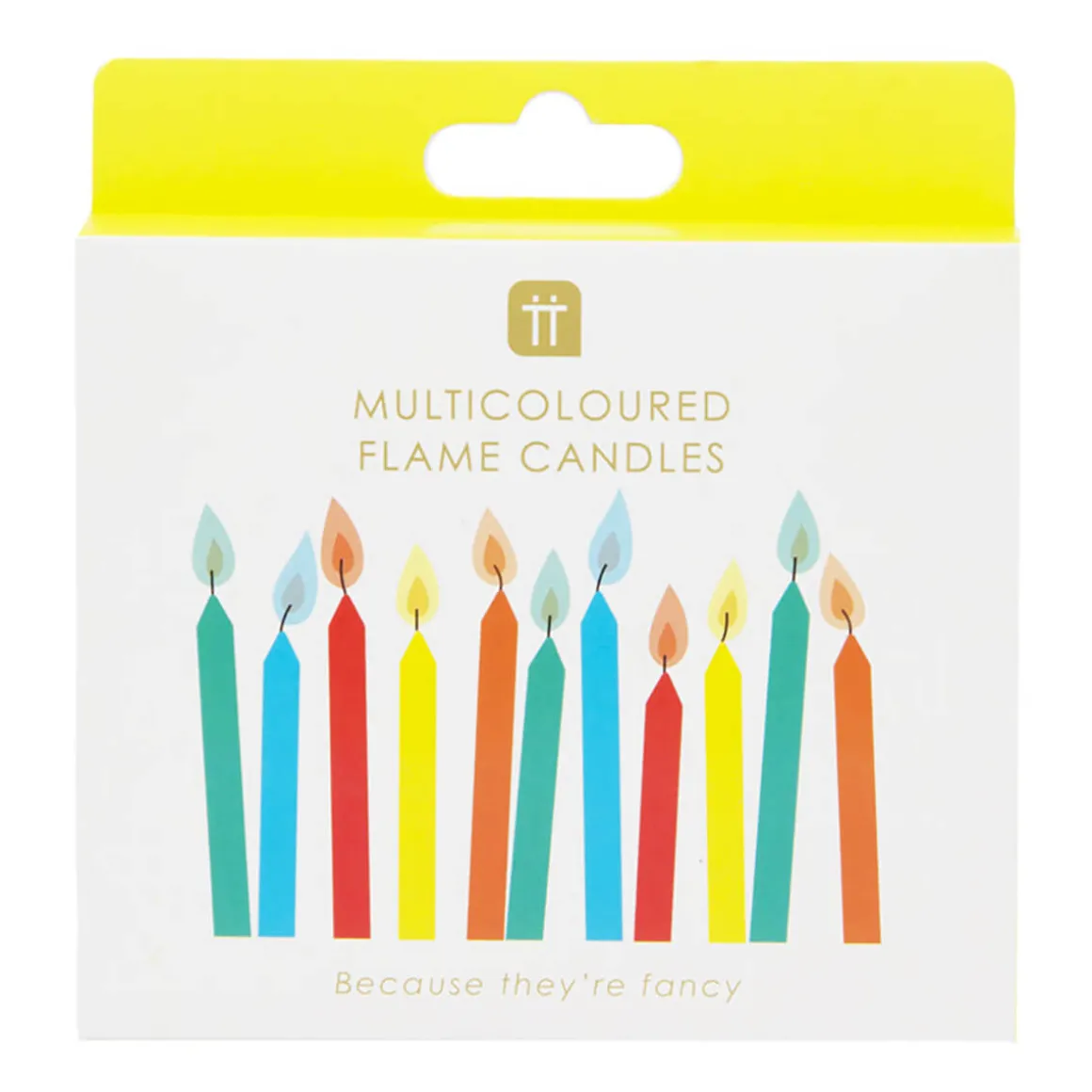 Candles with Coloured Flames in Rainbow by Talking Tables