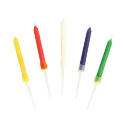 Candles with Coloured Flames in Rainbow by Talking Tables