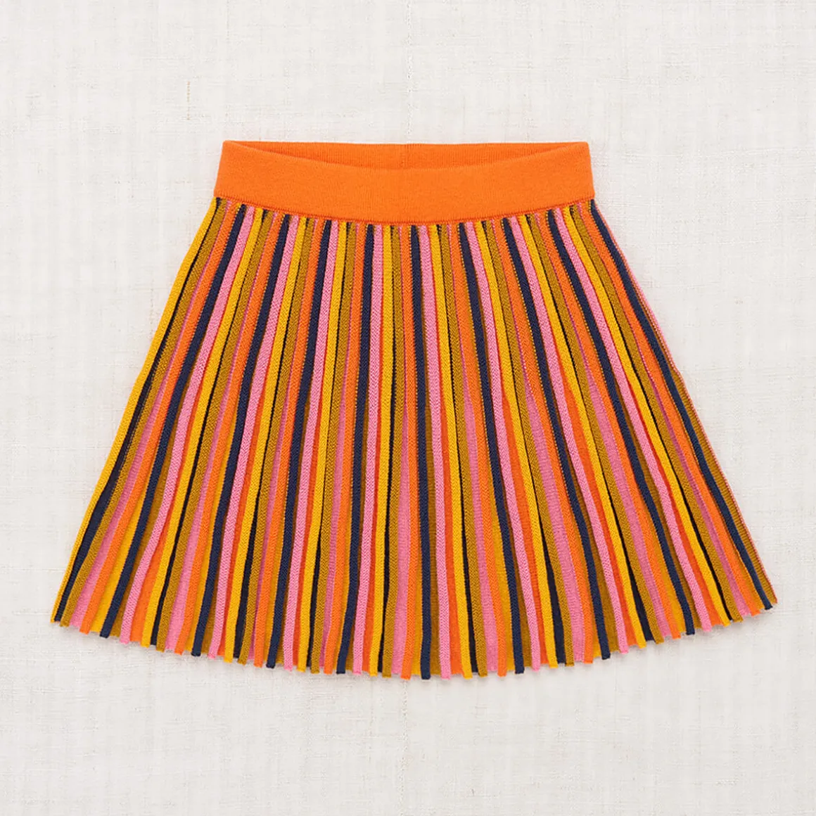 Candy Stripe Accordion Skirt in Poppy by Misha & Puff - Last Ones In Stock - 5-6 Years