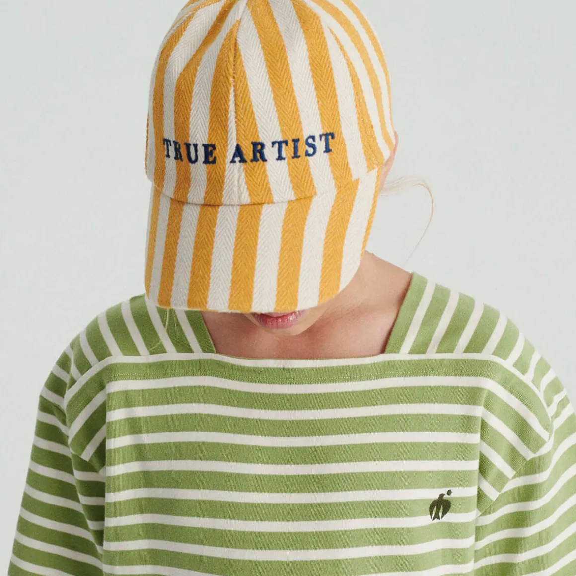 Cap nº01 in Naples Yellow Stripe by True Artist
