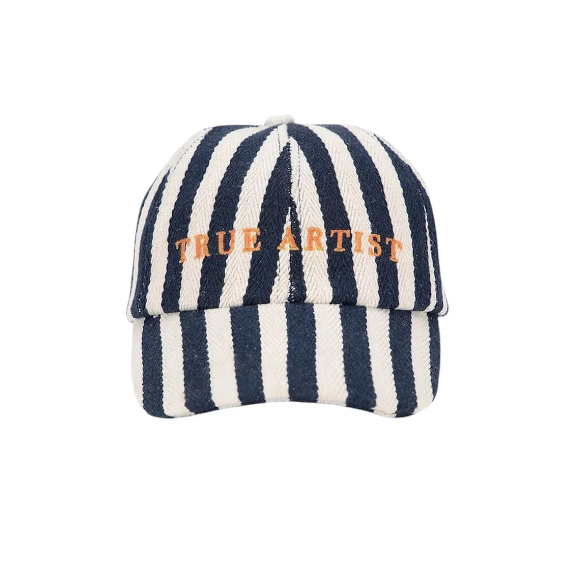 Cap nº01 in Navy Blue Stripe by True Artist