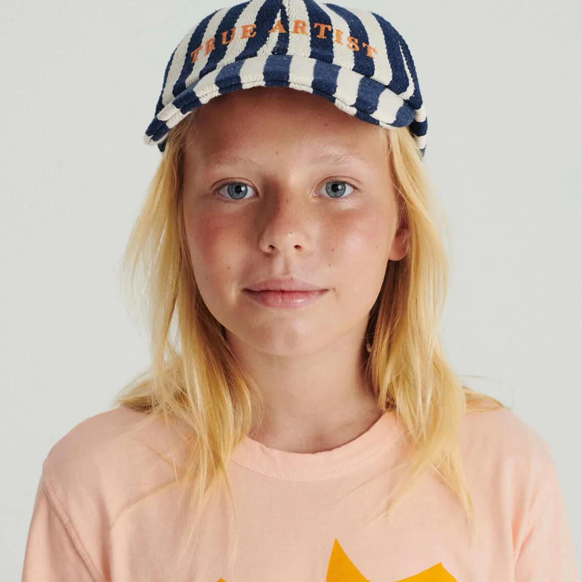 Cap nº01 in Navy Blue Stripe by True Artist